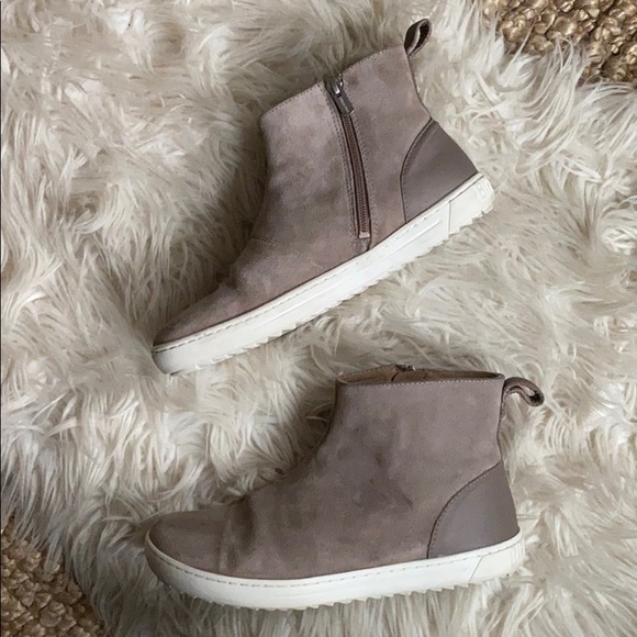 Birkenstock Shoes - Birkenstock suede booties leather short boot tan